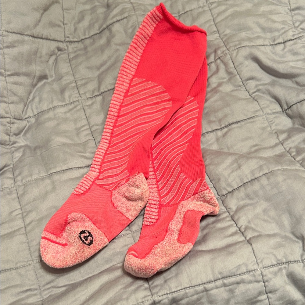 Lululemon Pink Compression Recovery Socks